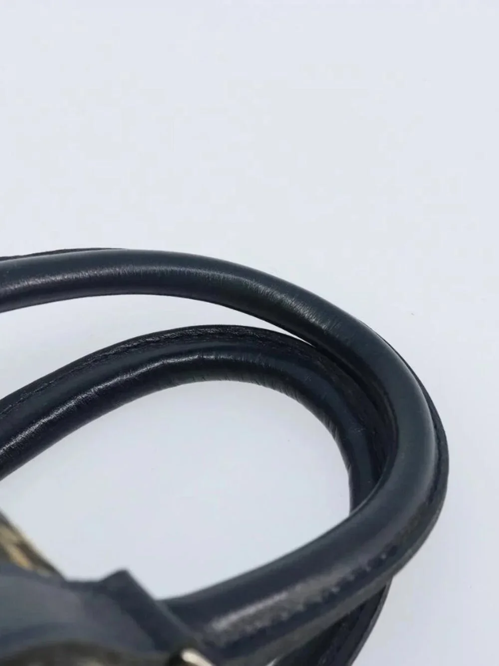 Christian Dior Trotter Canvas Boston Bag Navy Silver Auth ARZ339 - Picture 9 of 16